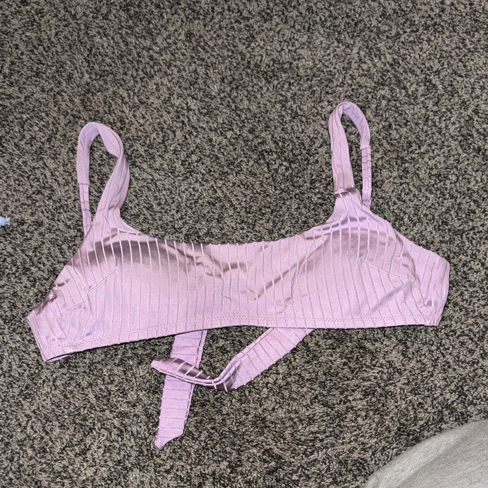 Purple adjustable padded bathing suit